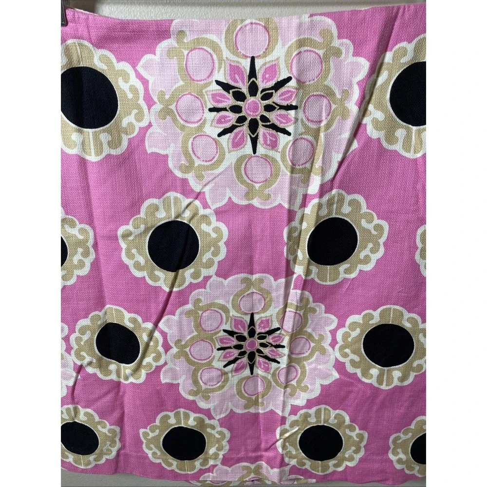 Lilly Pulitzer Pink Multi-Color Medallion Paisley Skirt Size 10 Side Zip Pocket